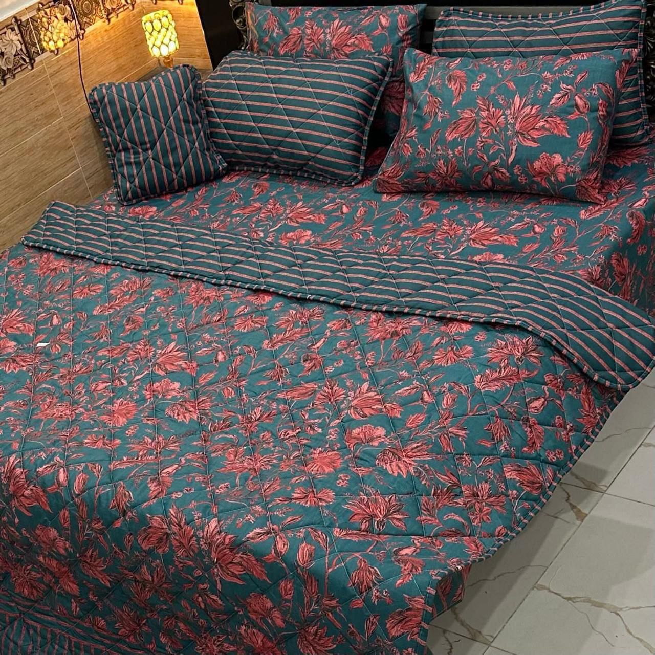 7Pc Printed Comforter Set
