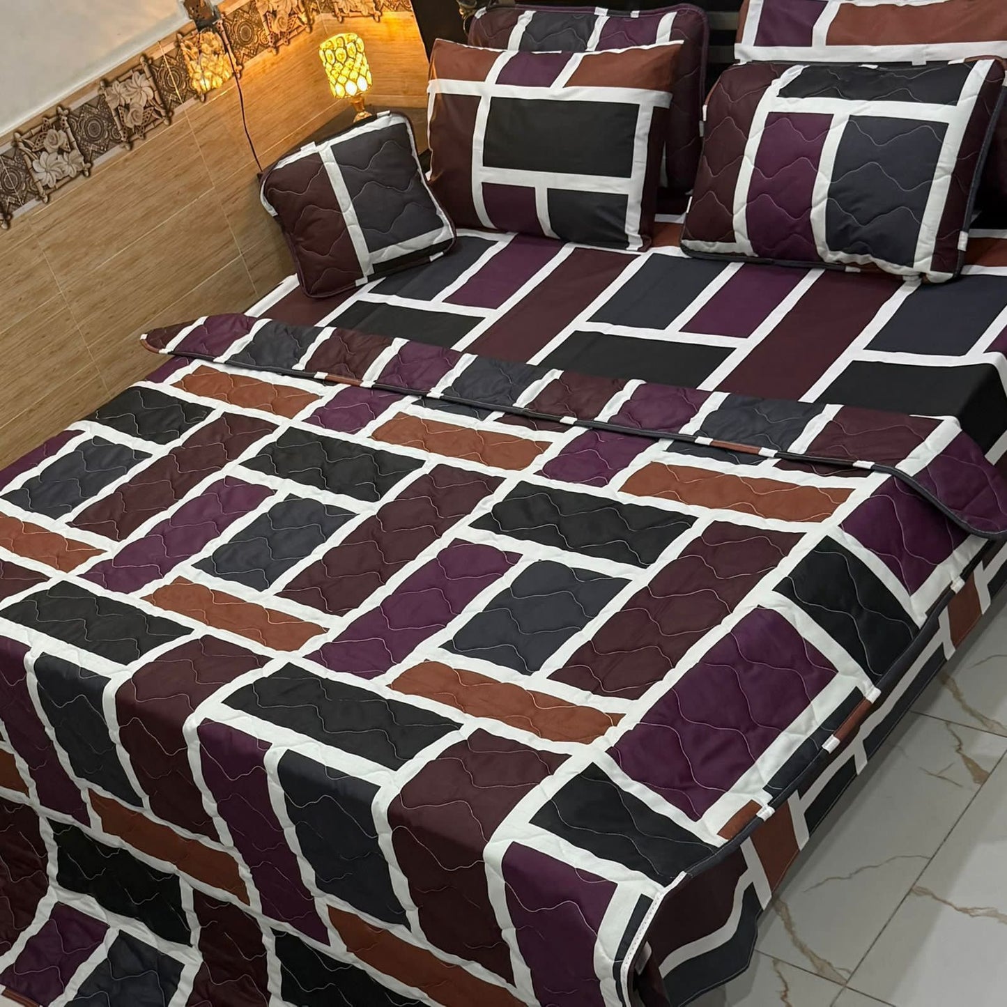 7Pc Printed Comforter Set
