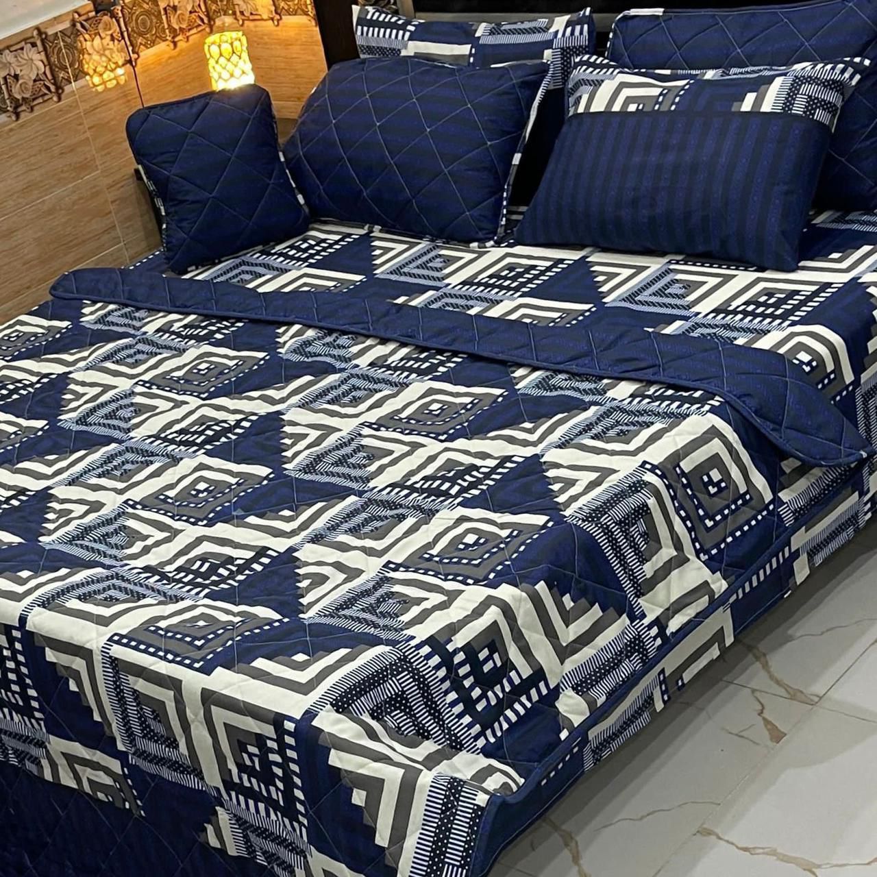 7Pc Printed Comforter Set