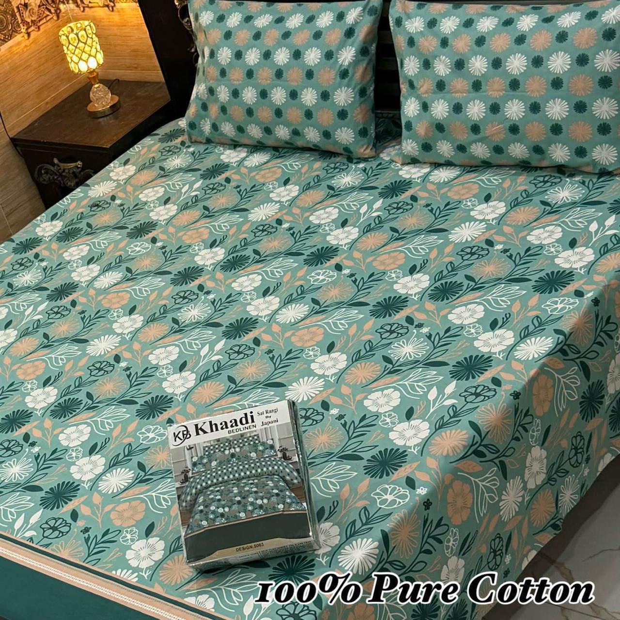 3 Pc Gift Pack Pure Cotton Bedsheet