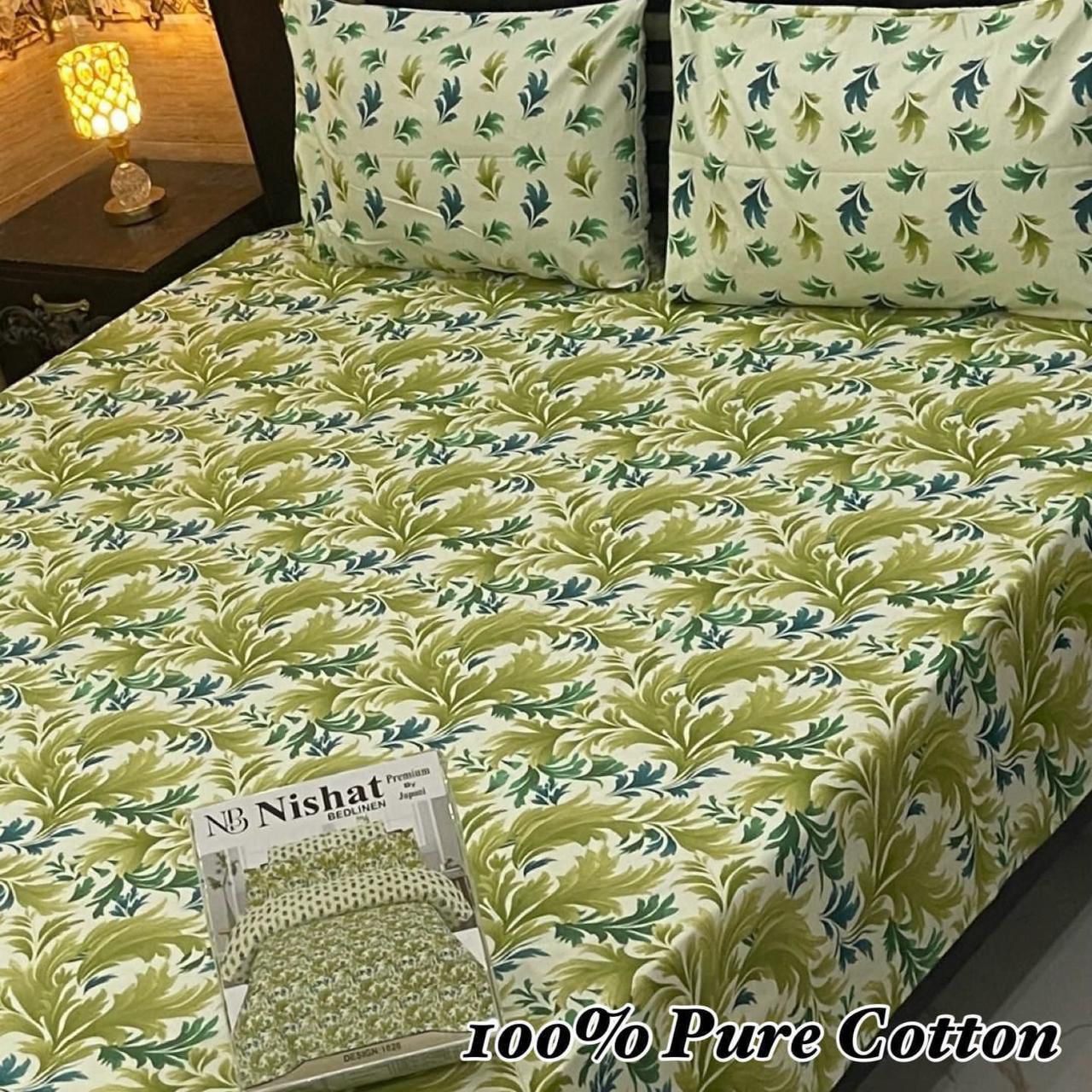 3 Pc Gift Pack Pure Cotton Bedsheet