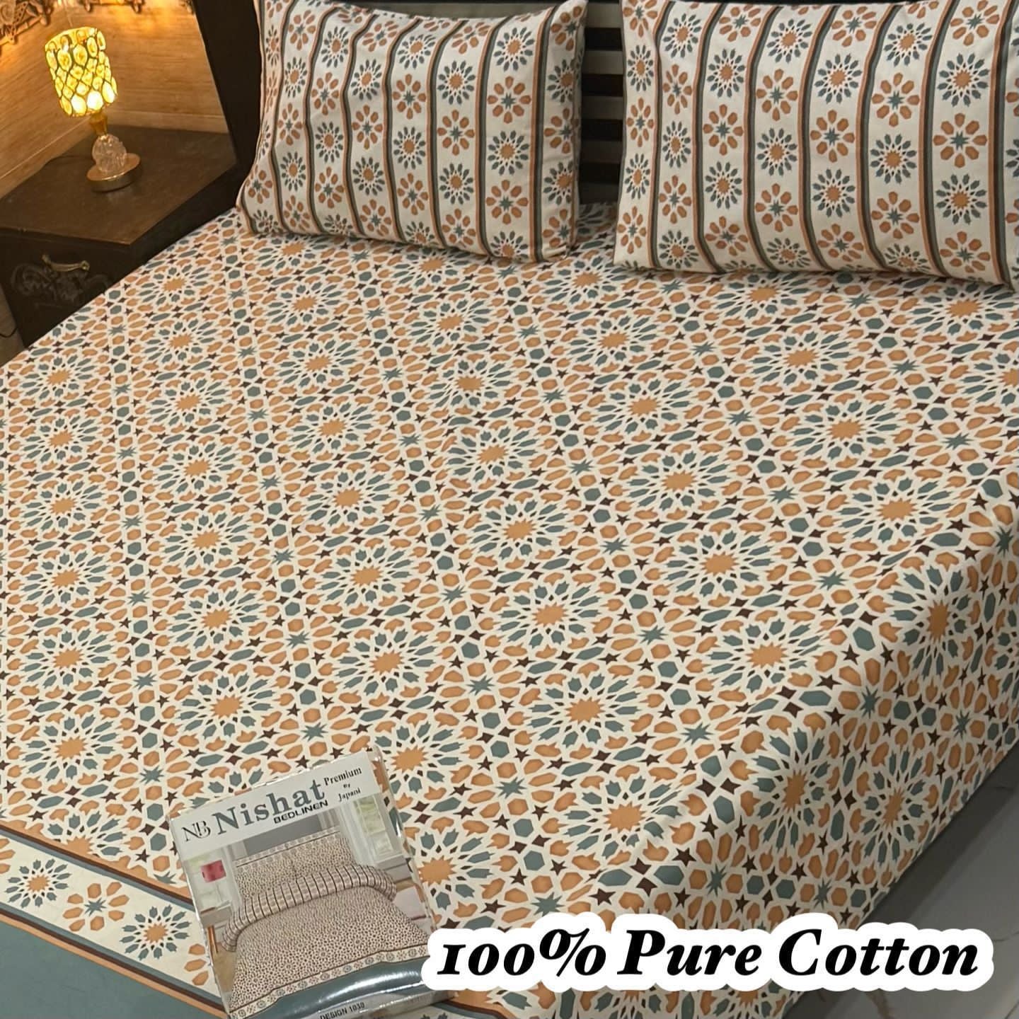 3 Pc Gift Pack Pure Cotton Bedsheet