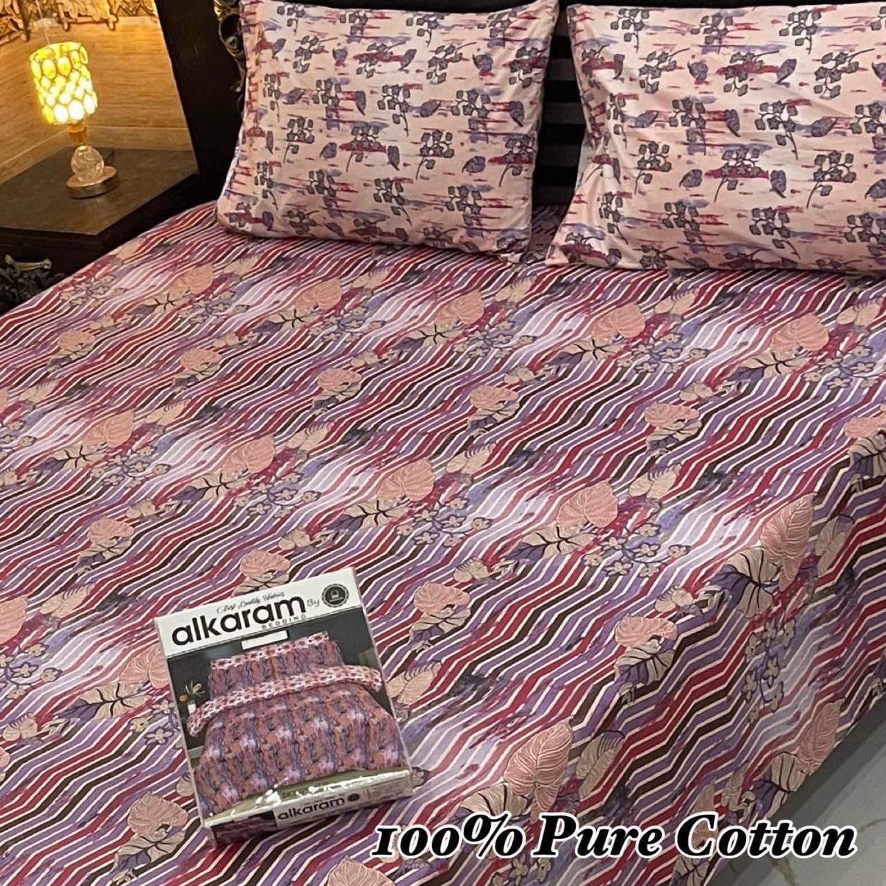 3 Pc Gift Pack Pure Cotton Bedsheet