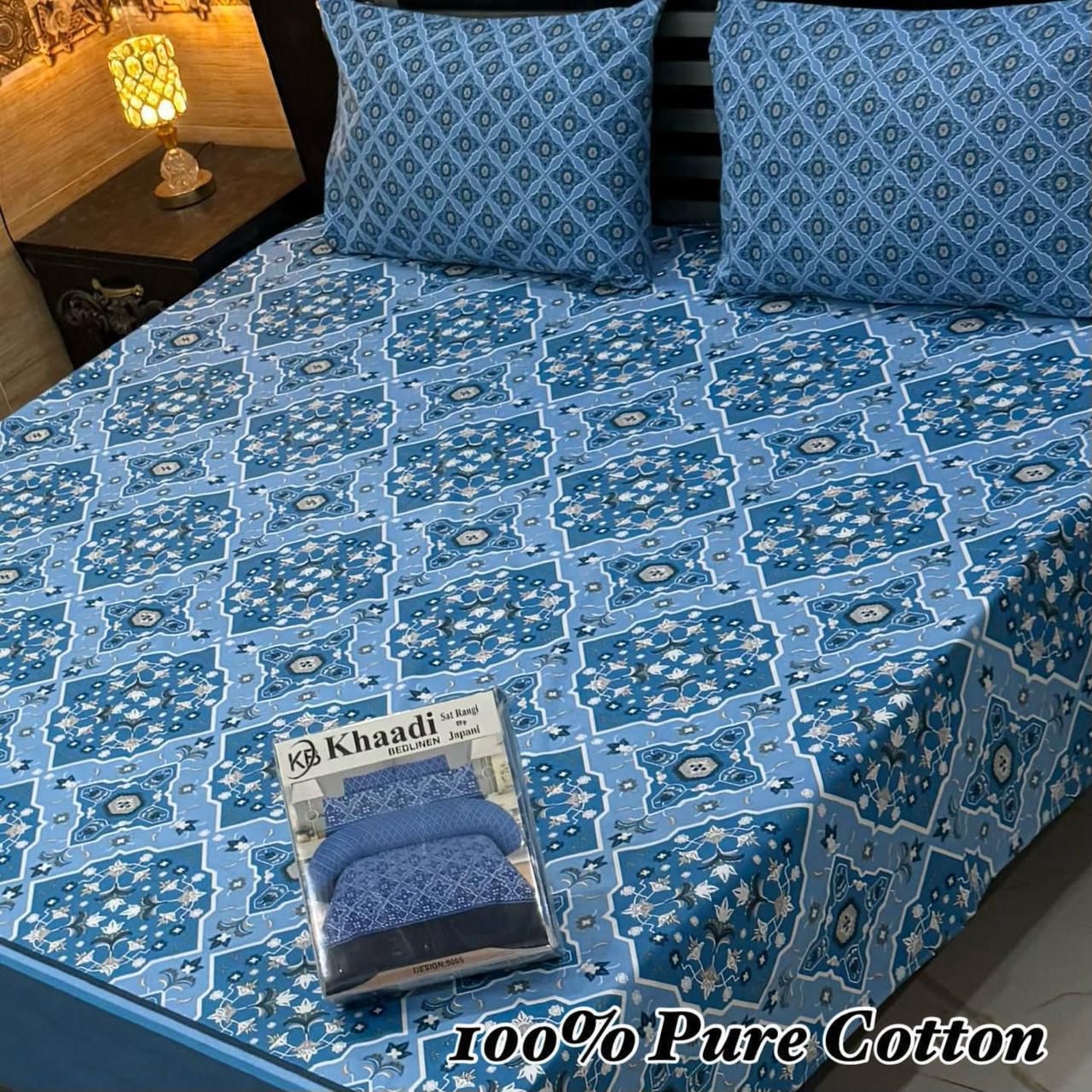3 Pc Gift Pack Pure Cotton Bedsheet