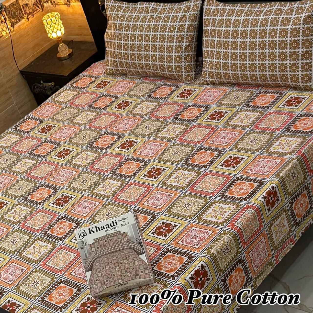 3 Pc Gift Pack Pure Cotton Bedsheet