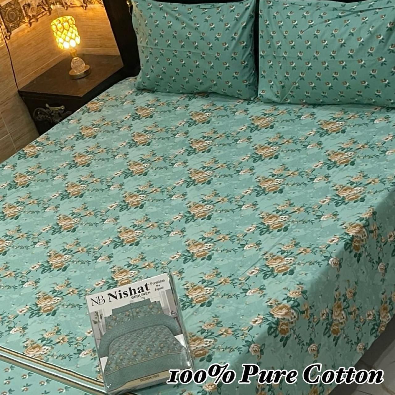 3 Pc Gift Pack Pure Cotton Bedsheet