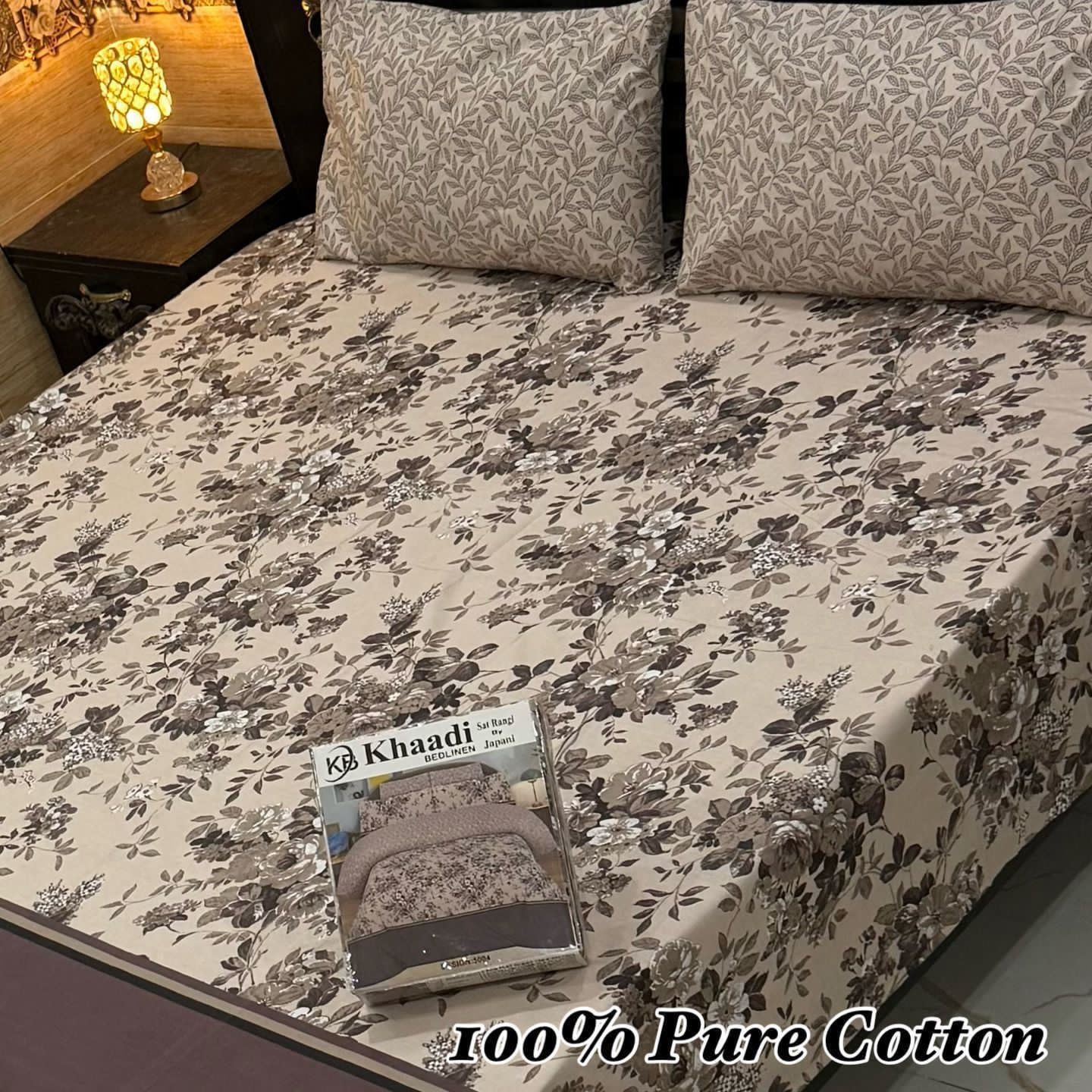 3 Pc Gift Pack Pure Cotton Bedsheet