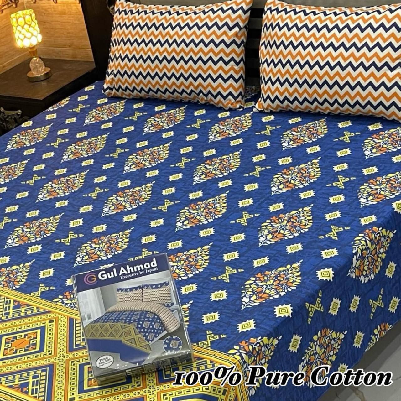 3 Pc Gift Pack Pure Cotton Bedsheet