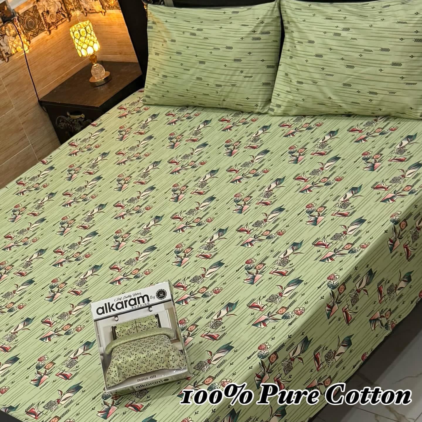 3 Pc Gift Pack Pure Cotton Bedsheet