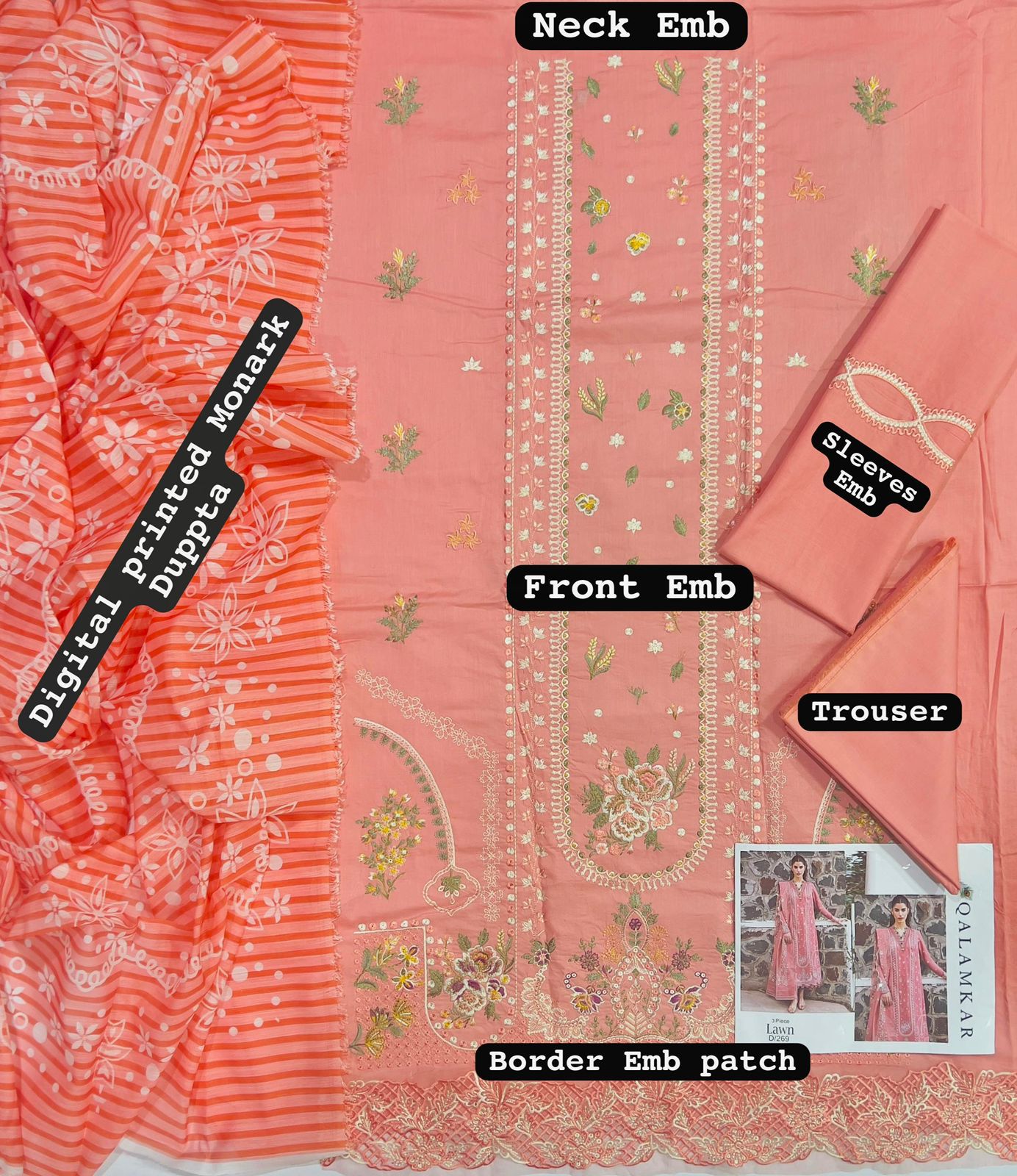 3PCS UNSTITCHED SUIT