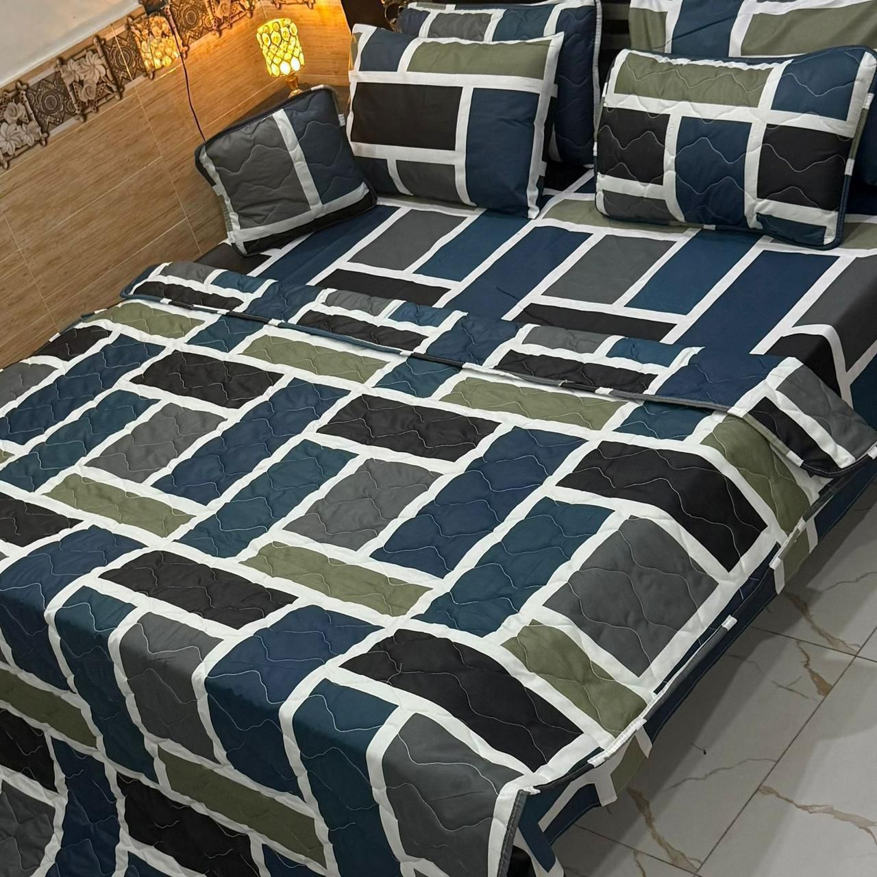 7Pc Printed Comforter Set