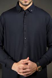 Men's Soft Cotton Unstitched Suit – Black