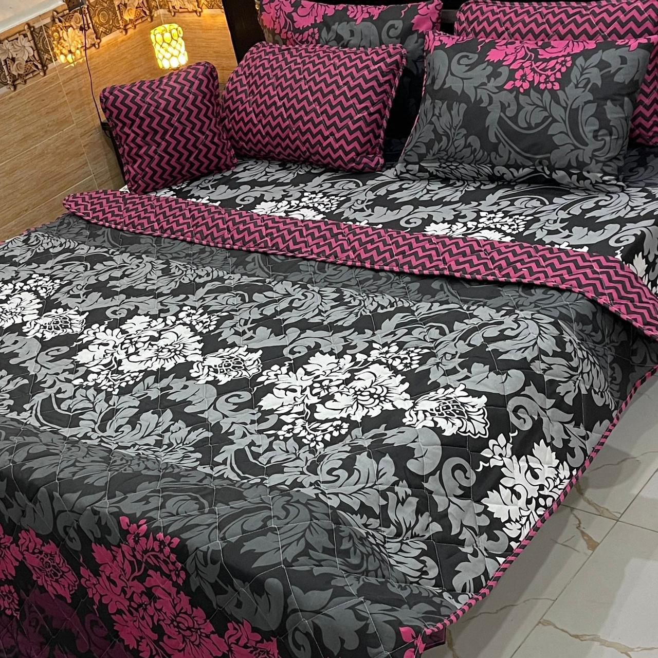 7Pc Printed Comforter Set