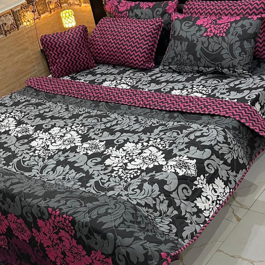 7Pc Printed Comforter Set