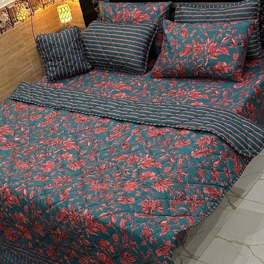 7Pc Printed Comforter Set