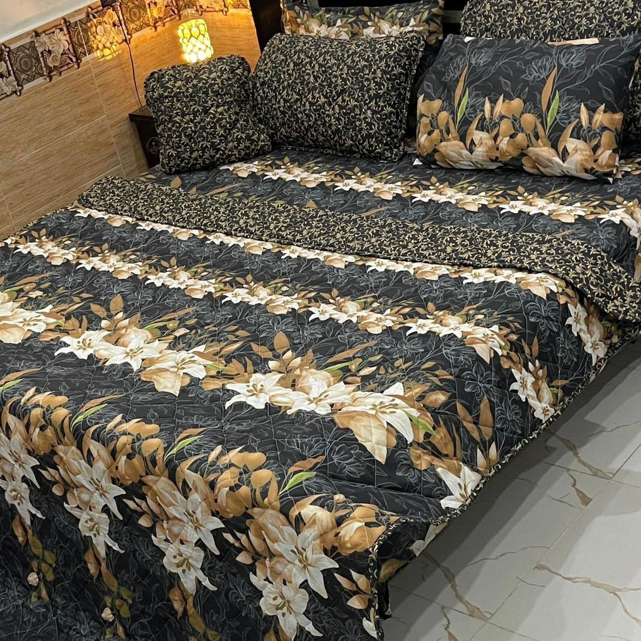 7Pc Printed Comforter Set