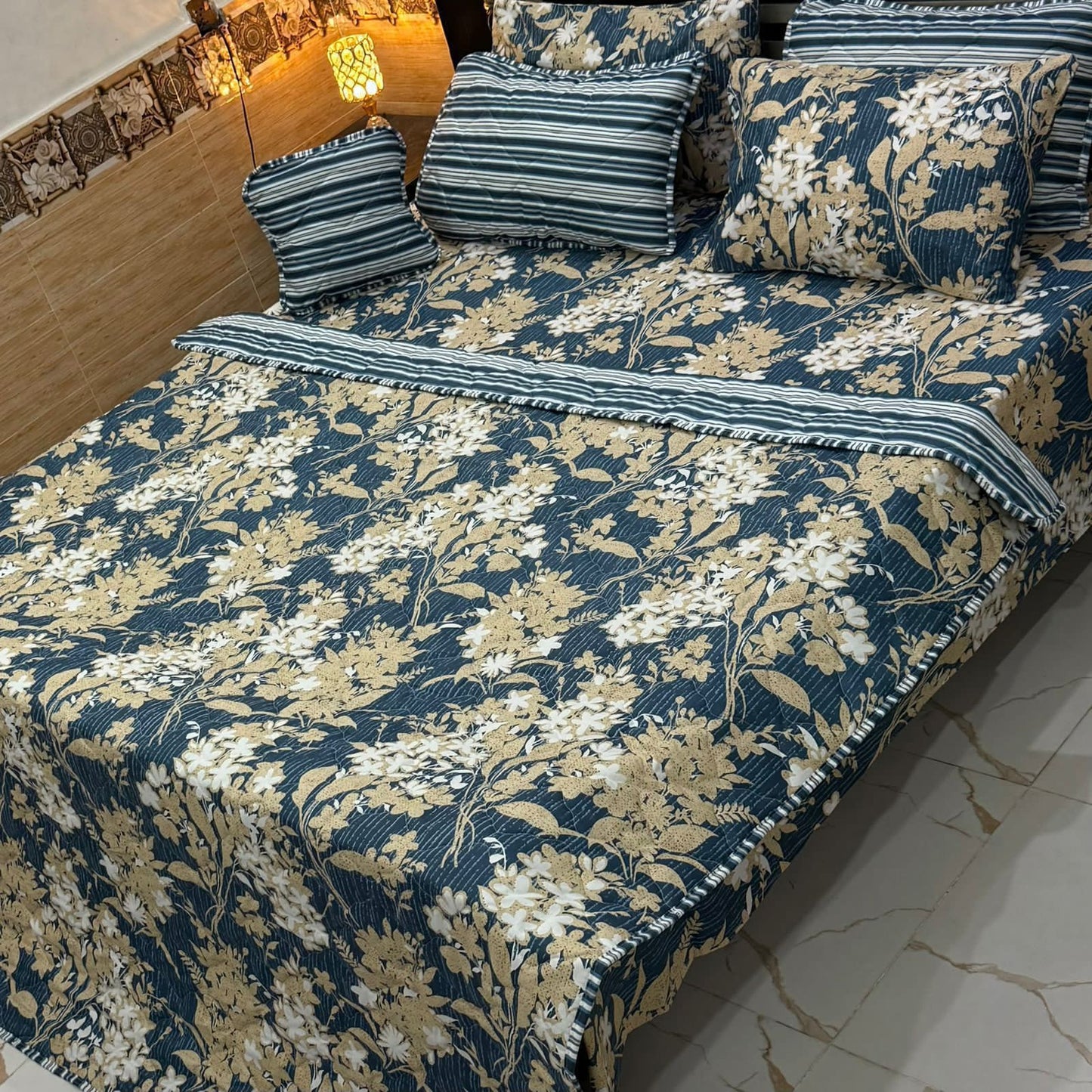7Pc Printed Comforter Set