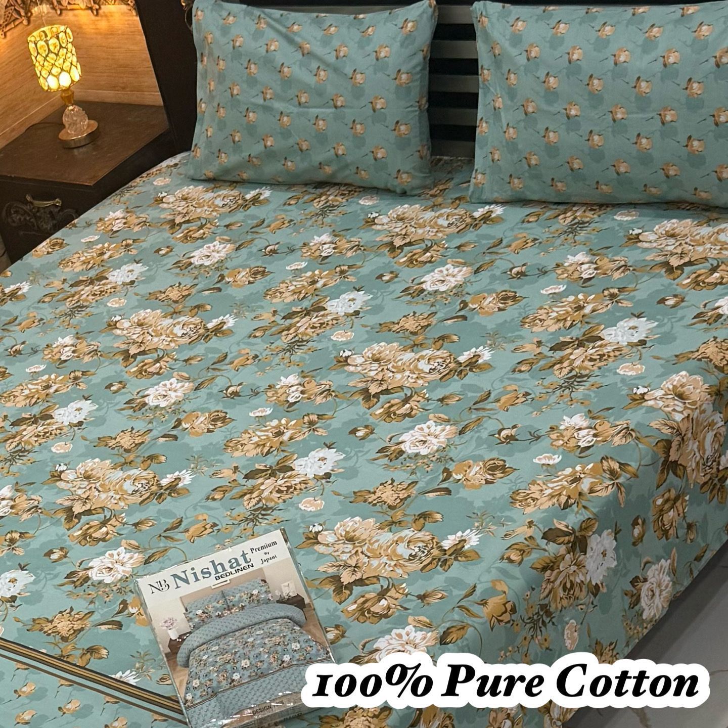 3 Pc Gift Pack Pure Cotton Bedsheet