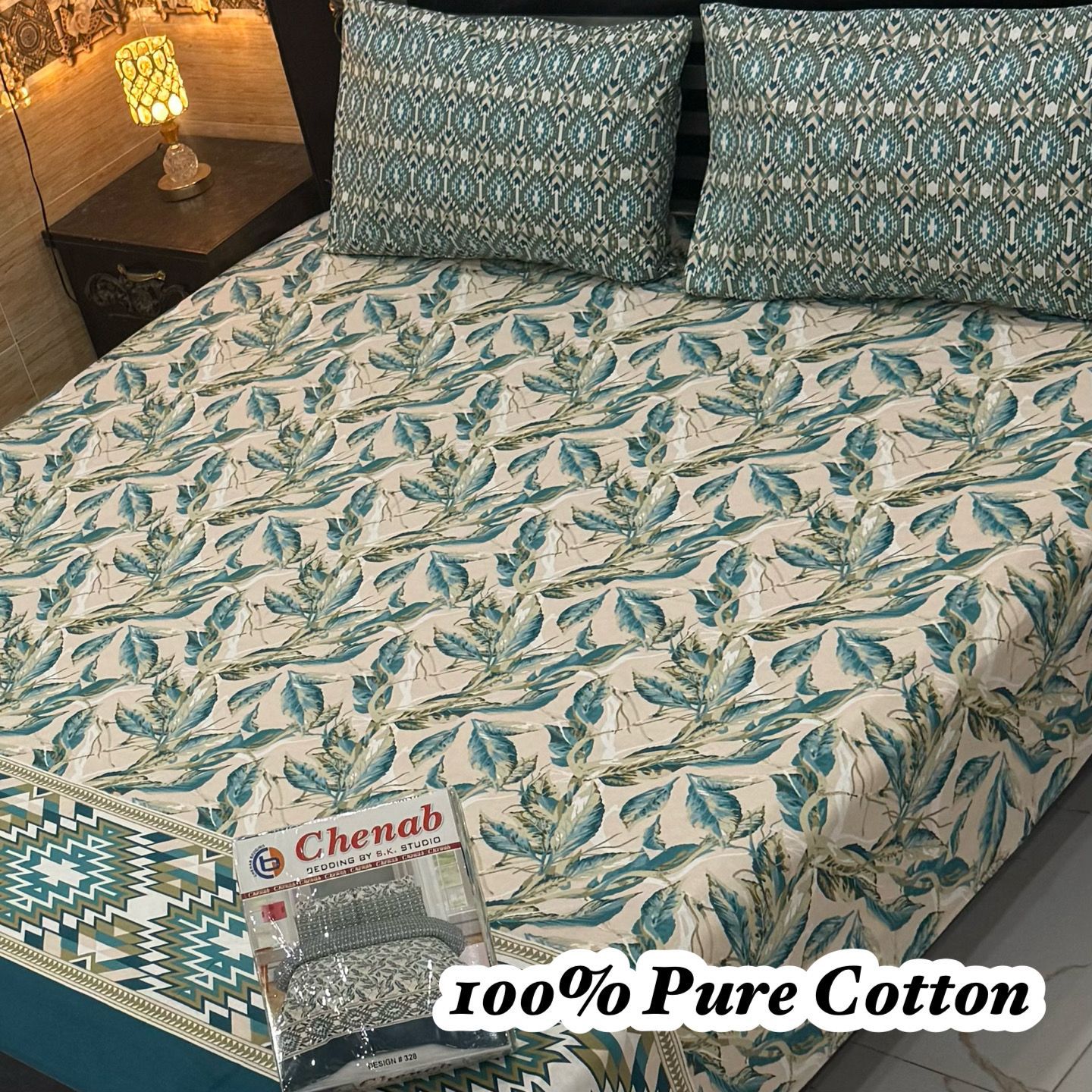 3 Pc Gift Pack Pure Cotton Bedsheet