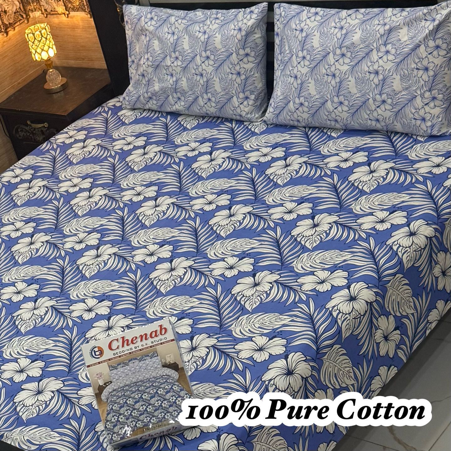3 Pc Gift Pack Pure Cotton Bedsheet