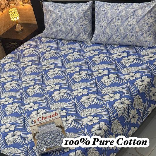 3 Pc Gift Pack Pure Cotton Bedsheet