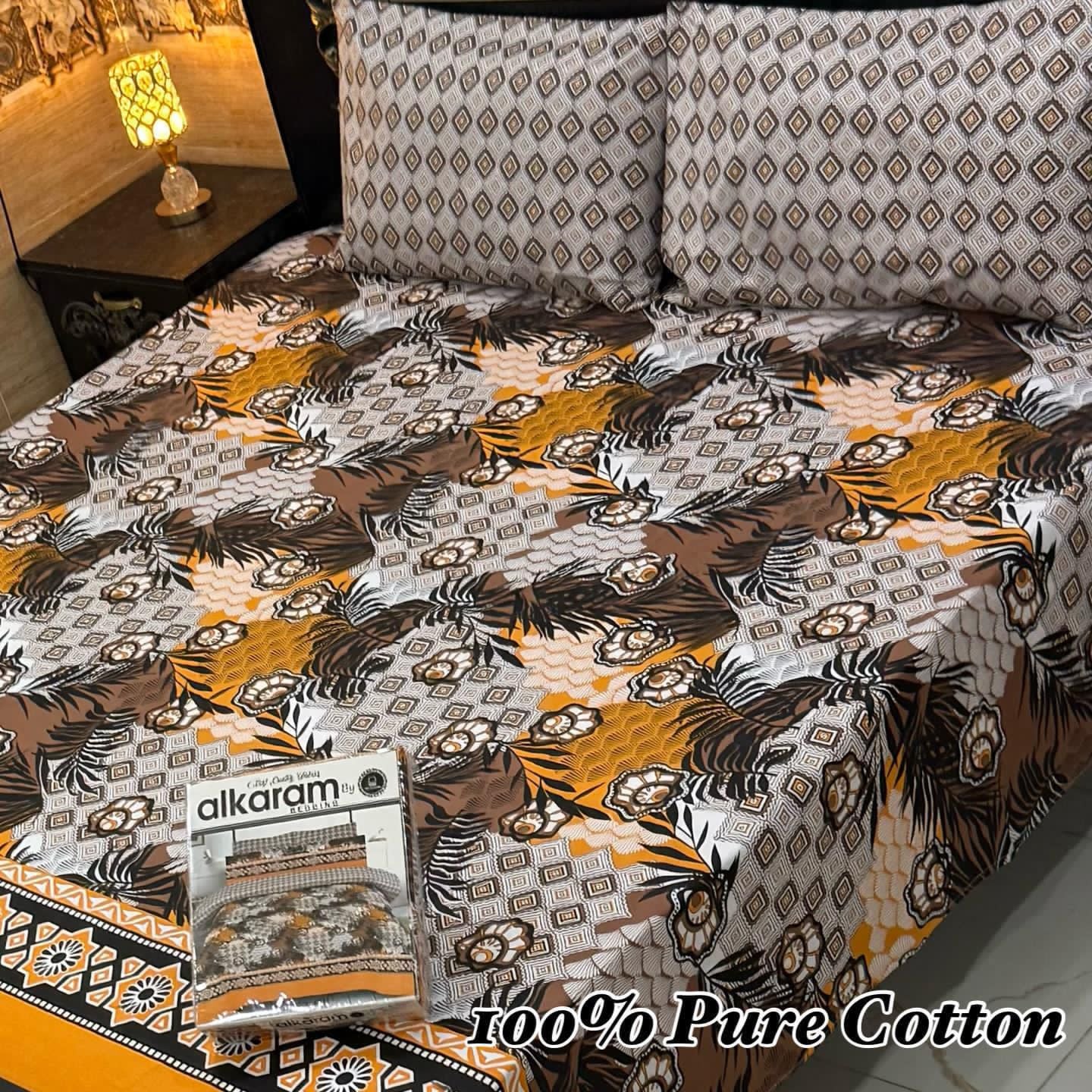3 Pc Gift Pack Pure Cotton Bedsheet
