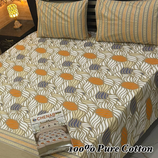 3 Pc Gift Pack Pure Cotton Bedsheet