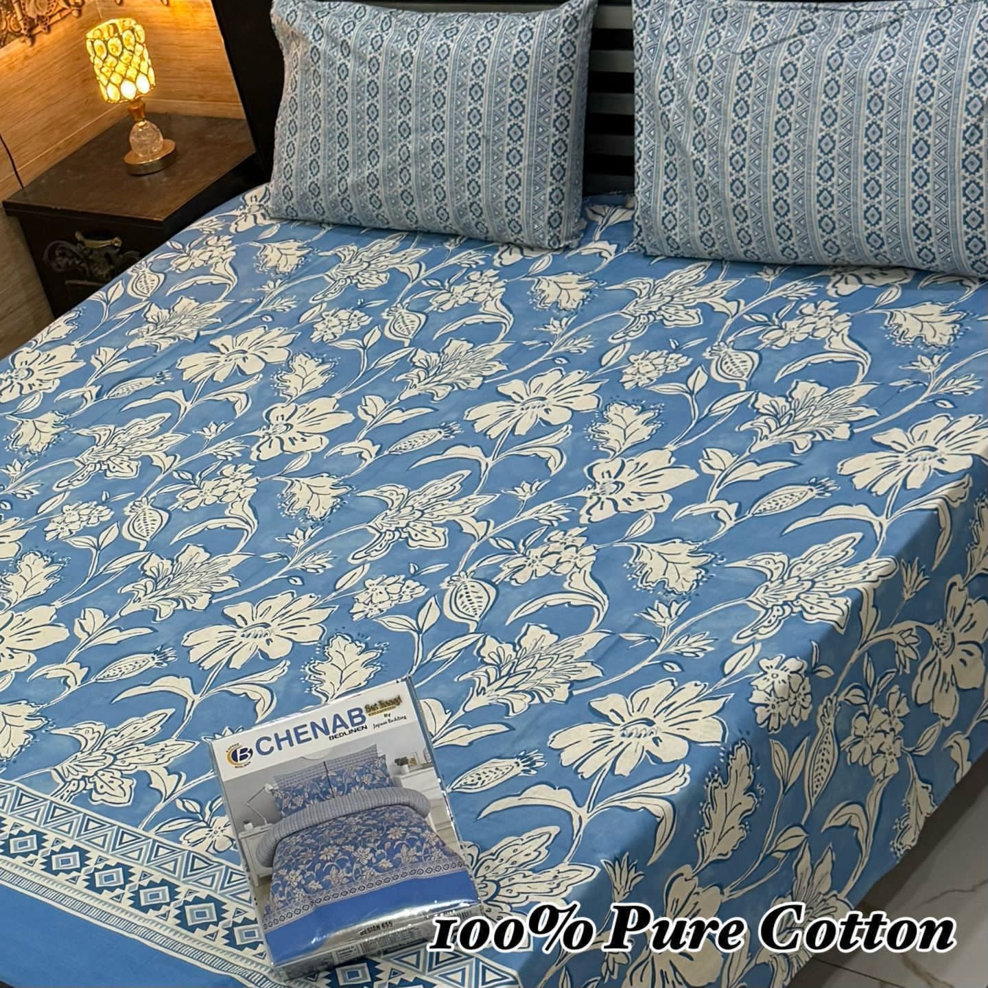 3 Pc Gift Pack Pure Cotton Bedsheet