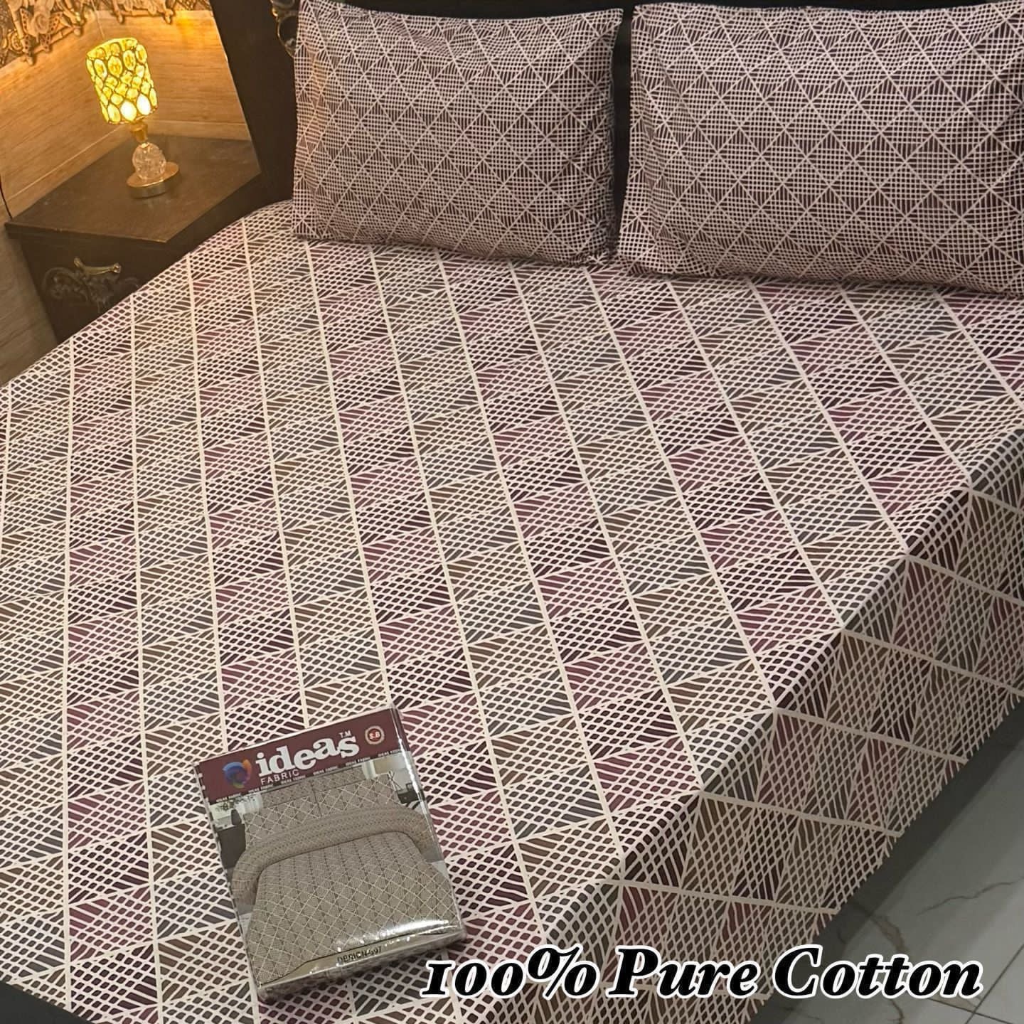 3 Pc Gift Pack Pure Cotton Bedsheet