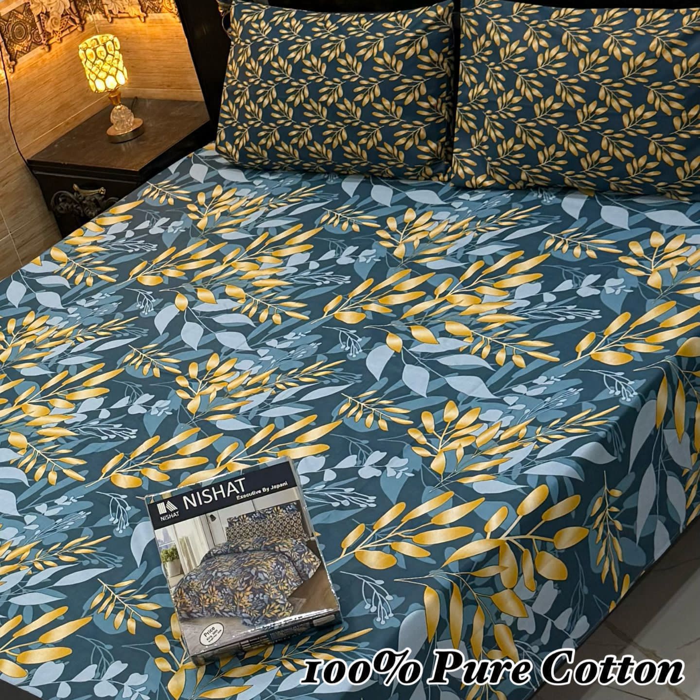 3 Pc Gift Pack Pure Cotton Bedsheet