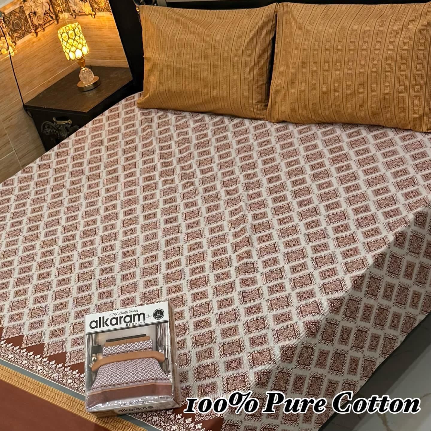 3 Pc Gift Pack Pure Cotton Bedsheet