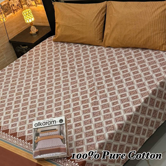 3 Pc Gift Pack Pure Cotton Bedsheet