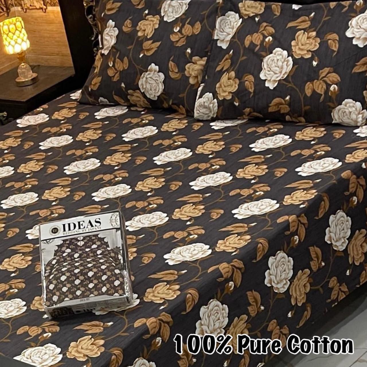 3 Pc Gift Pack Pure Cotton Bedsheet