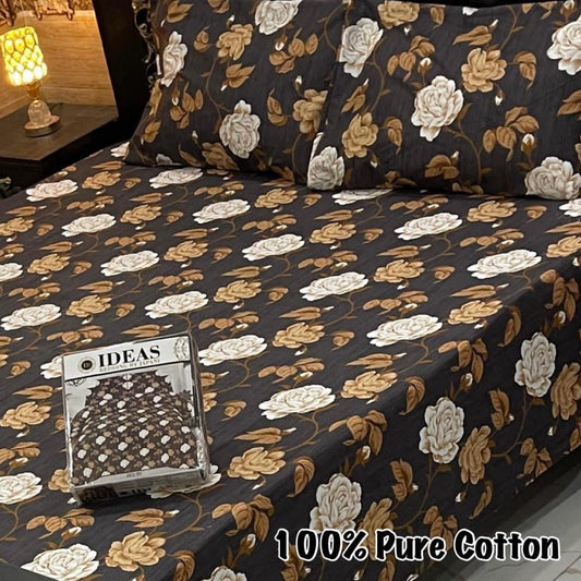 3 Pc Gift Pack Pure Cotton Bedsheet