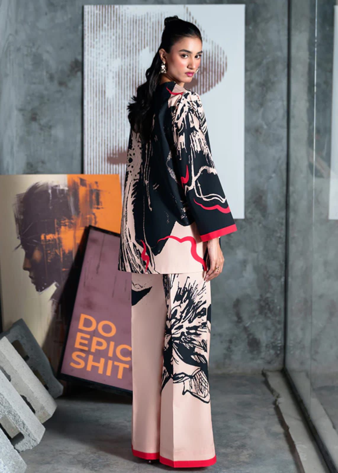 2Pc Printed Suit