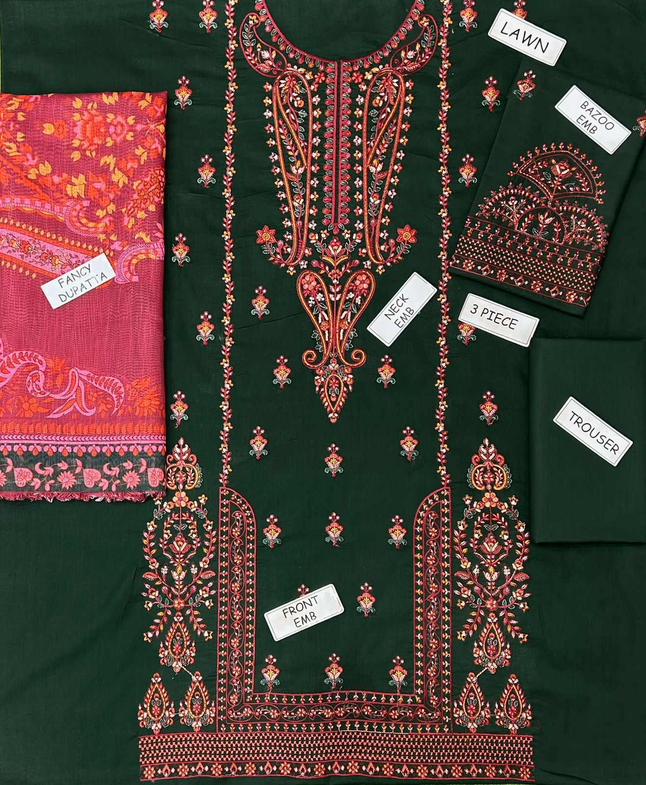 3PCS UNSTITCHED SUIT