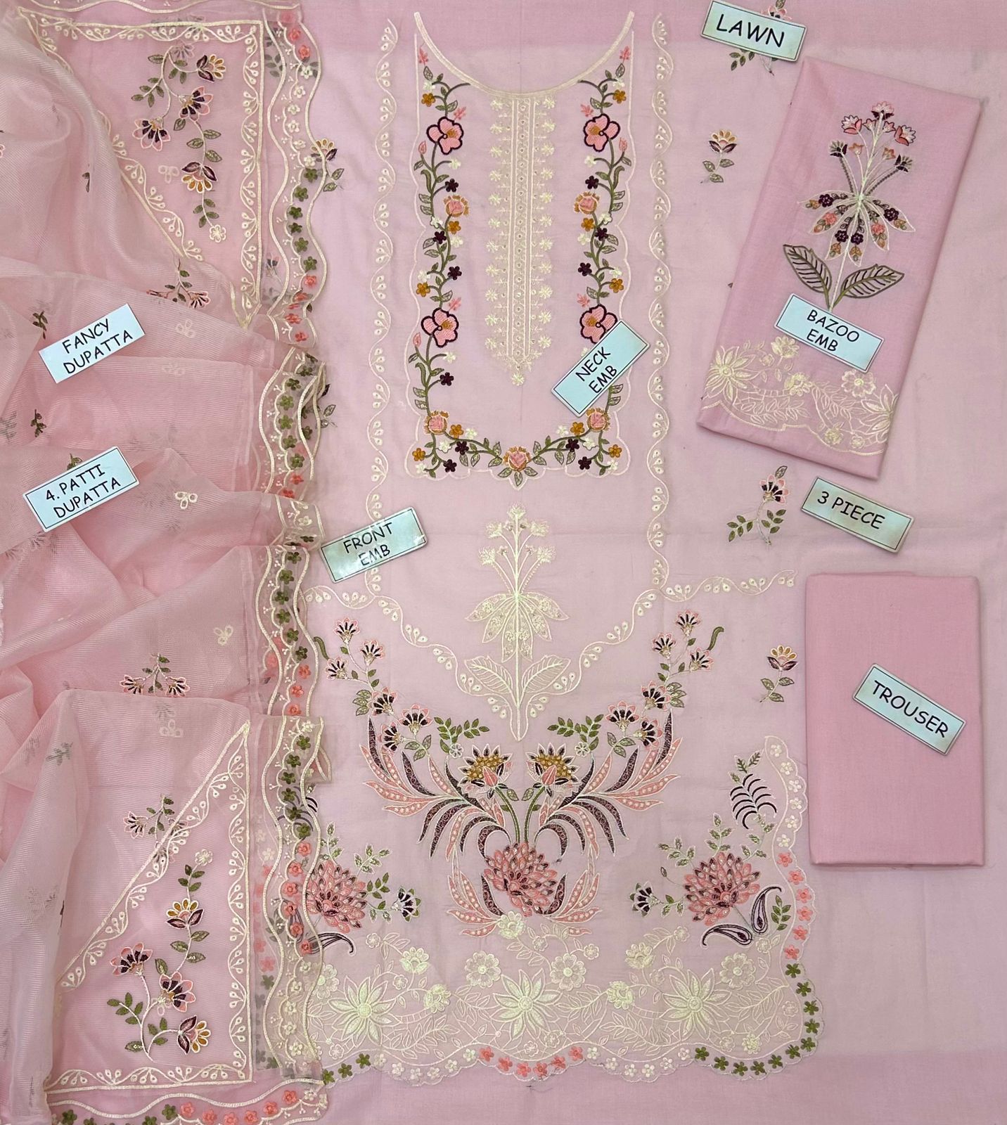 3PCS UNSTITCHED SUIT