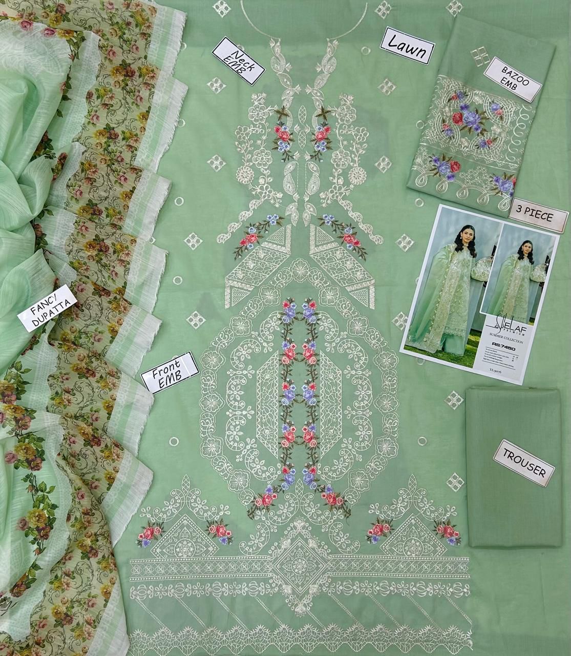 3PCS UNSTITCHED SUIT