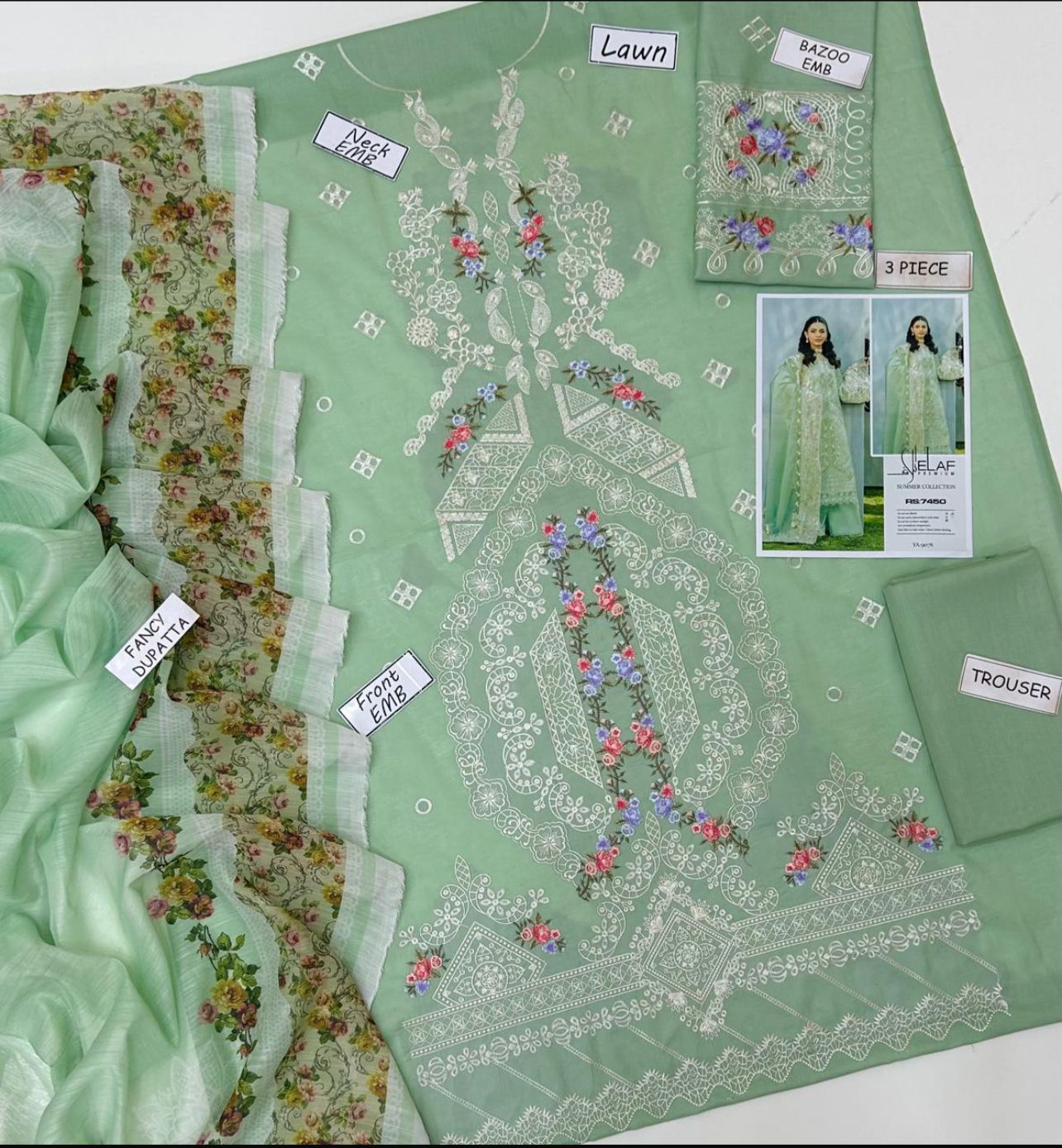 3PCS UNSTITCHED SUIT