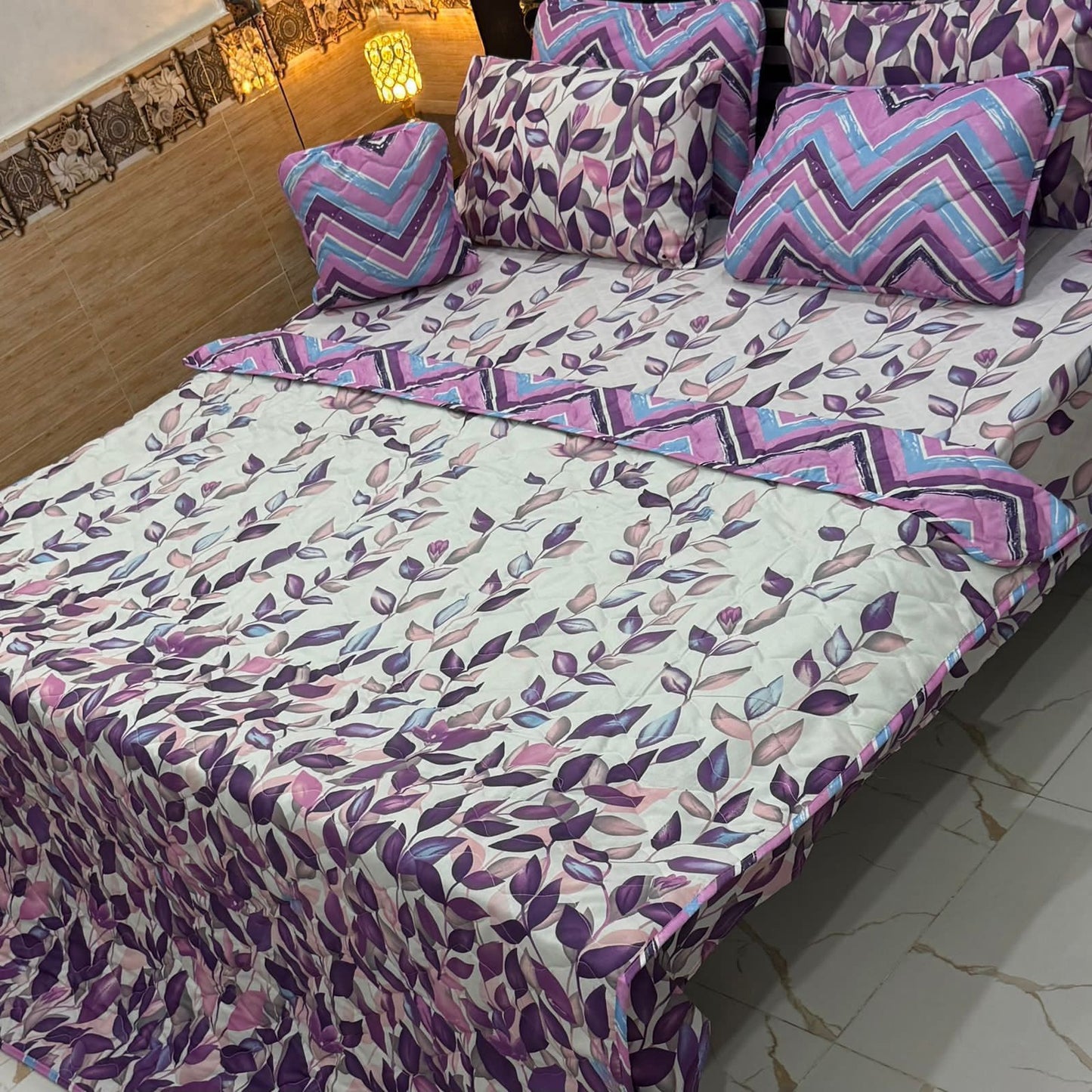 7Pc Printed Comforter Set