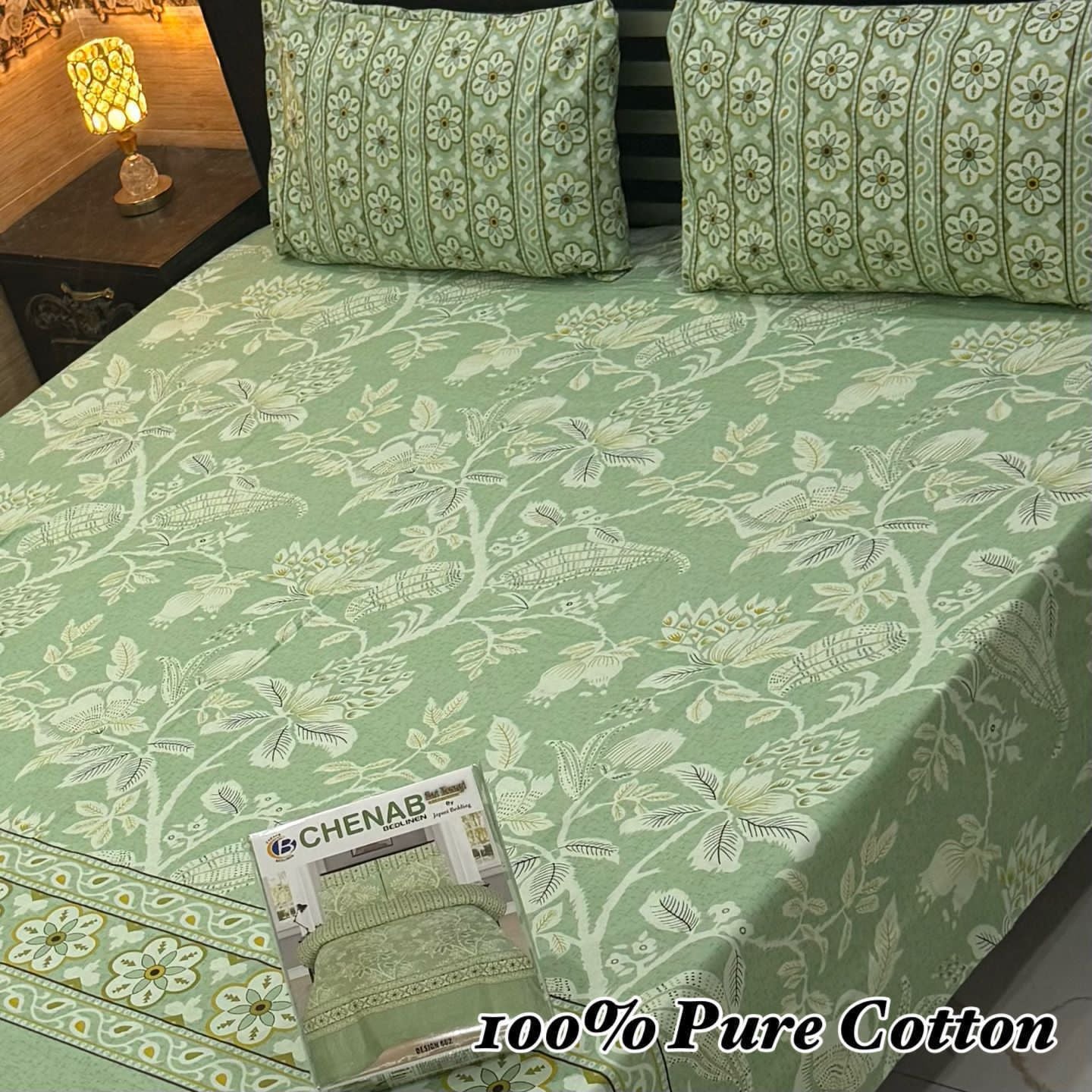 3 Pc Gift Pack Pure Cotton Bedsheet