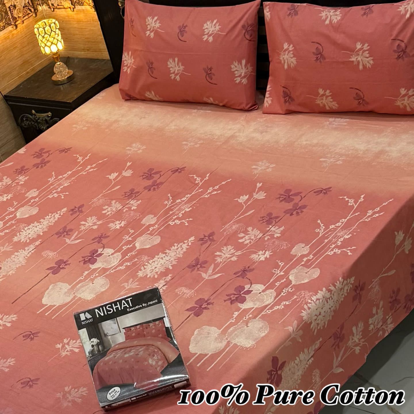 3 Pc Gift Pack Pure Cotton Bedsheet